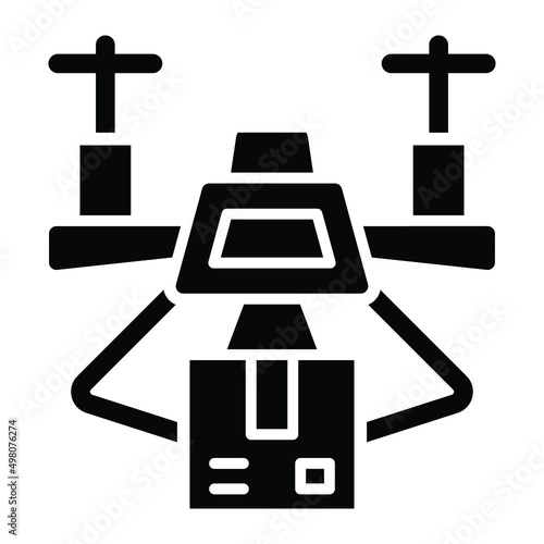 Drone Delivery Icon Style