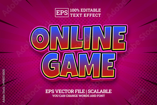 online game comic text style effect