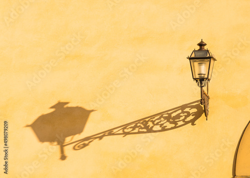 vintage street lamp in Florence Italy 