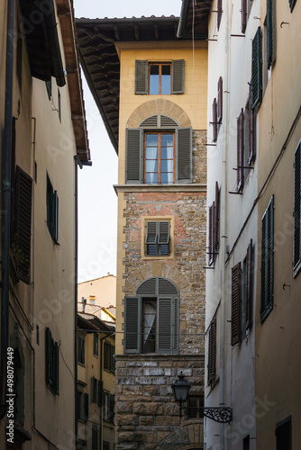 old medieval street in Florence, Italy  © gammaphotostudio