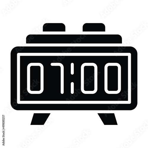 Digital Clock Icon Style