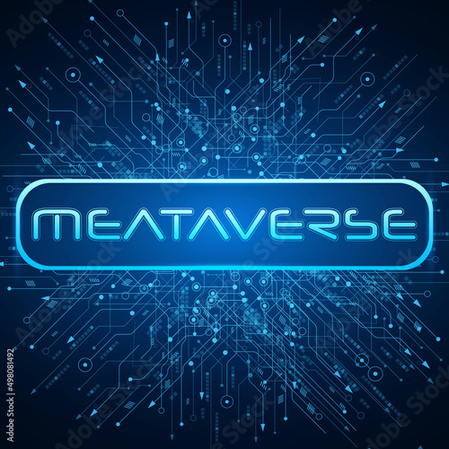 Concept of metaverse Future digital technology , NFT game futuristic , virtual reality , cyber world technology