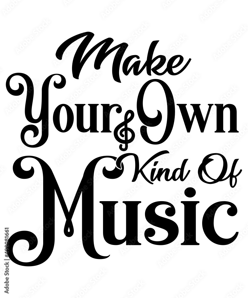 Fototapeta premium Music Quotes SVG Bundle, Music Lover SVG, Music Instrument SVG, song quote svg,