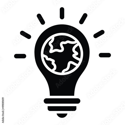 Earth Hour Icon Style
