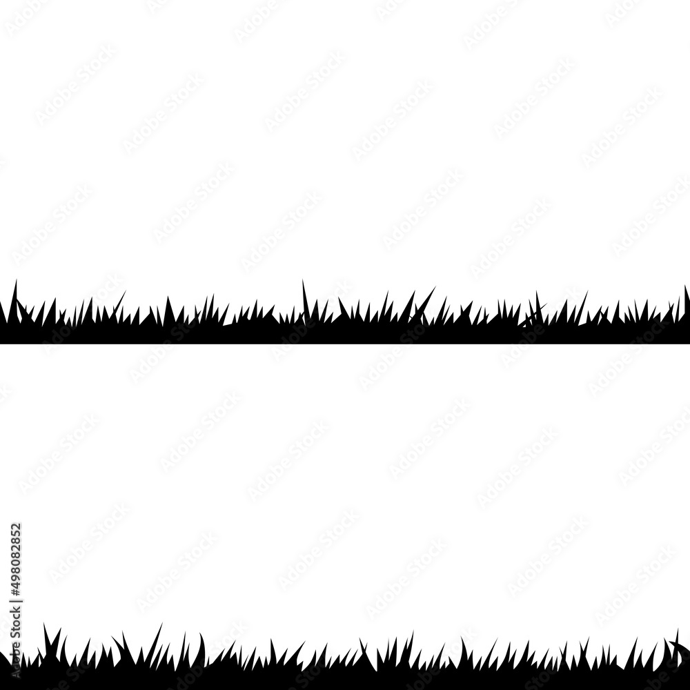 Vector Collection Set of Seamless Grass Silhouettes Vector Collection Set of Seamless Grass Silhouettes
