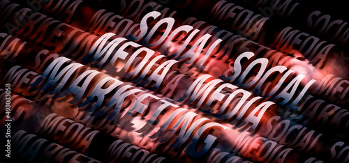 Pattern from waves of Social media marketing inscriptions