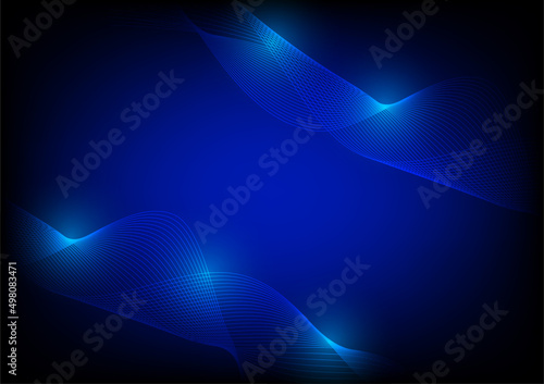 abstract background blue wave line smooth for background illustration vector