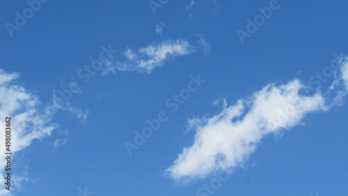 Good weather. blue sky and white clouds. clouds against blue sky background. warm weather. spring has come