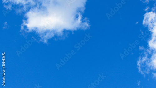 Good weather. blue sky and white clouds. clouds against blue sky background. warm weather. spring has come © eliyashevskiy