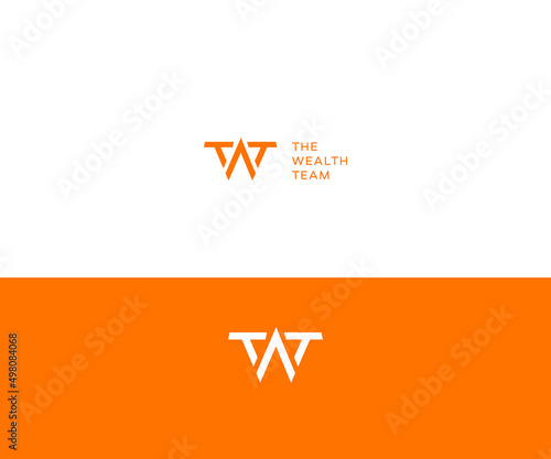 Fotografiet Tw Logo Design vector Template