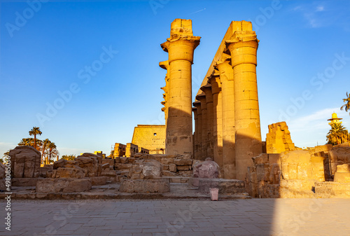 View of Grand Colonnade built by Pharaoh Amenhotep III. photo