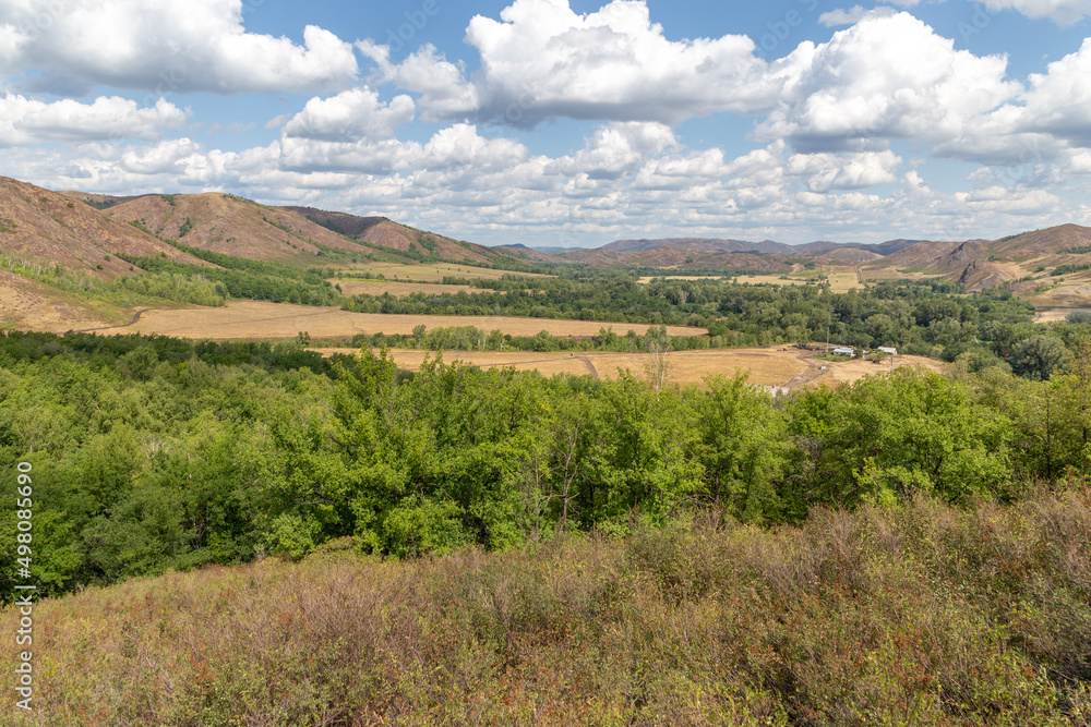 Shaitan-Tau nature reserve (oak forest). Orenburg region, Southern Urals, Russia