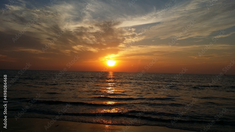 Best sunset in Goa, Sundown on the Goa beach