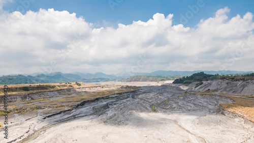 Remnants of a massive lahar flow at the Pasig-Potrero river. Deposited by the cataclysmic eruption of Mount Pinatubo.
