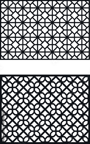 Doors and windows decoration pattern design ,laser cut vector illustration 