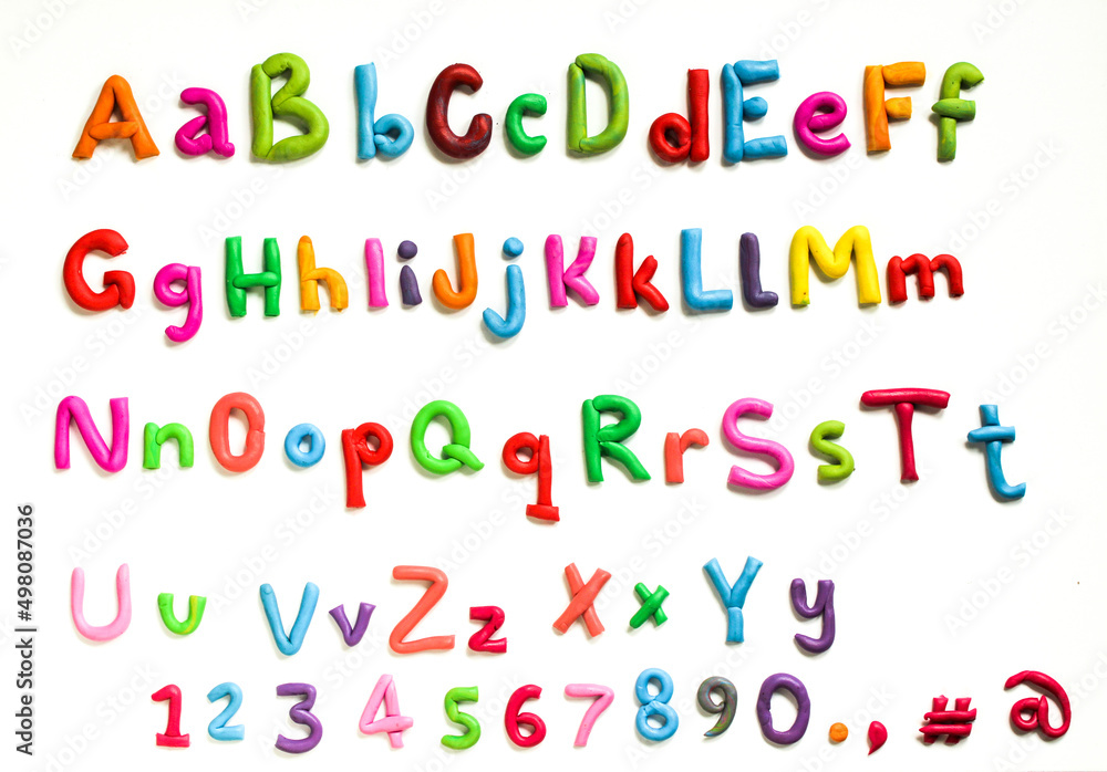 Colorful Plasticine Alphabet Colorful Plasticine Alphabet