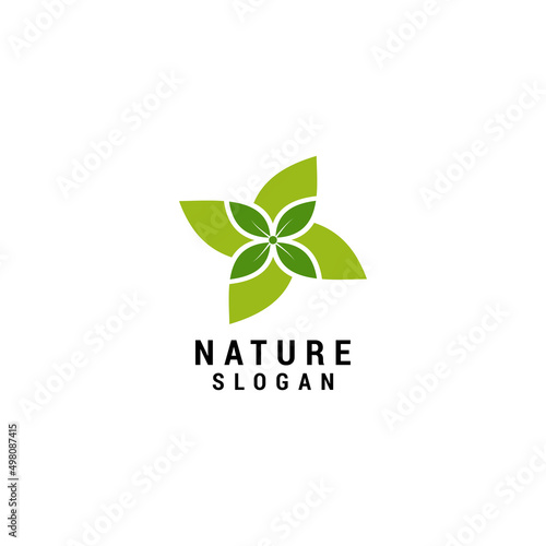 Nature logo icon design template .premium vector