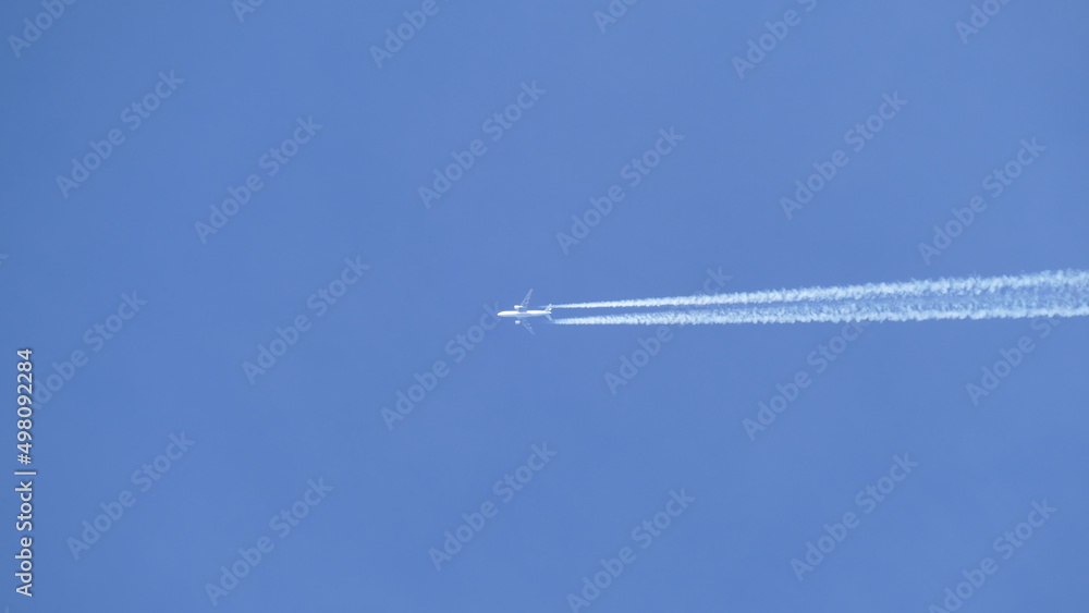 Airplane flying in the sky