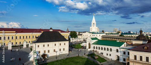 view of the Spasskaya Tower of the Kazan Kremlin in Kazan