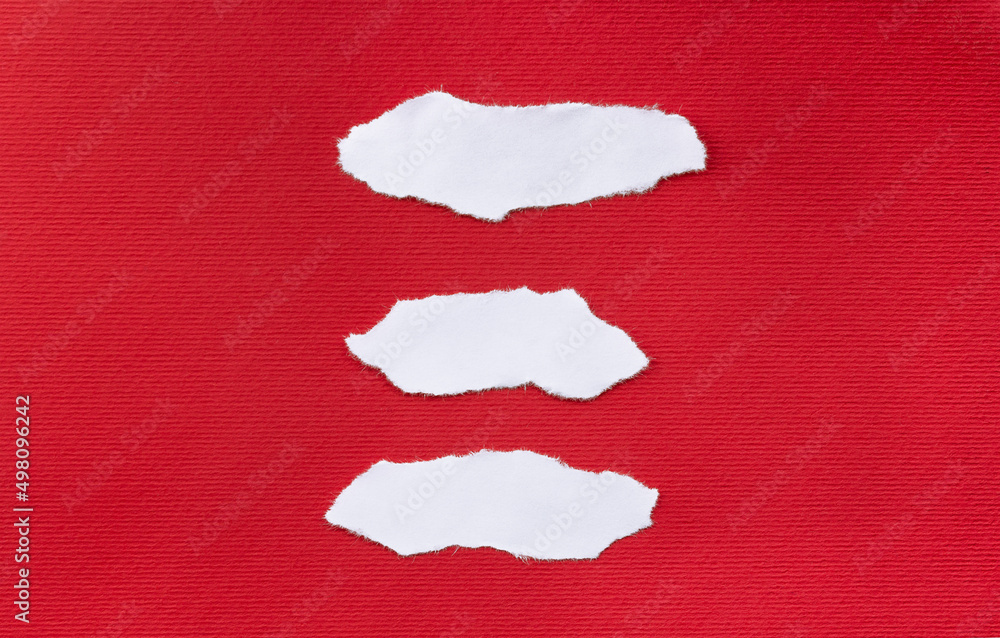 Red background and three lines for the message Red background and three lines for the message