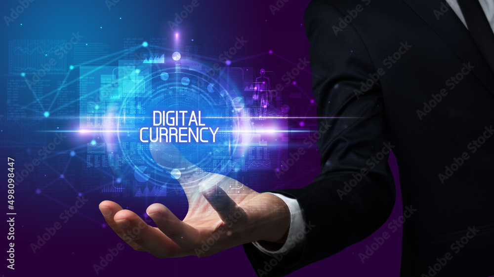 Man hand holding digital technology concept Man hand holding digital technology concept