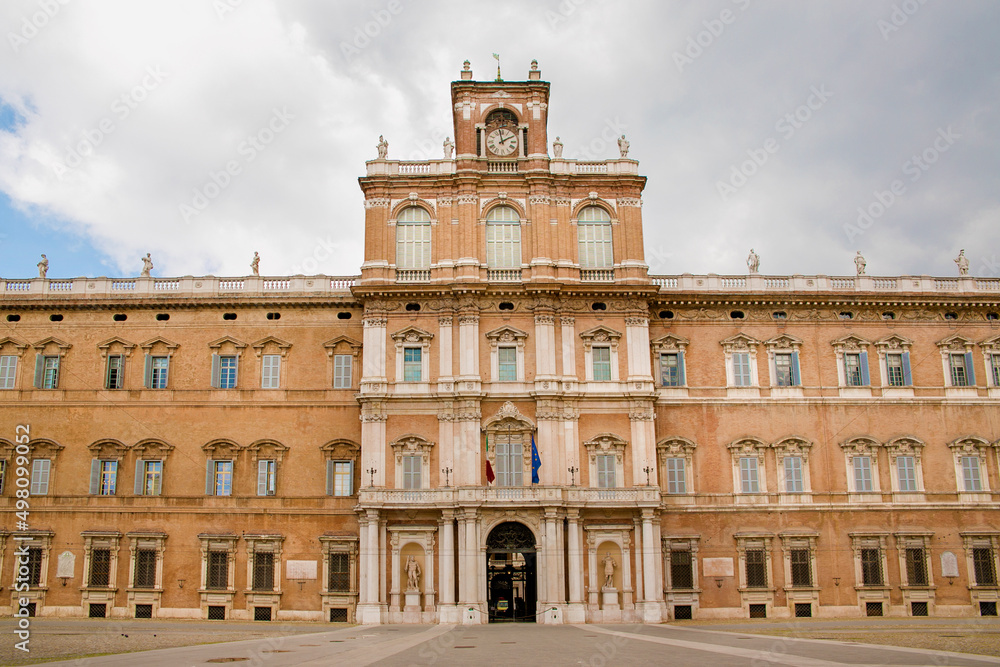 Facade of the Ducal Palace of Modena, in the past residence of the Este Dukes of Modena and today houses the Italian Military Academy.