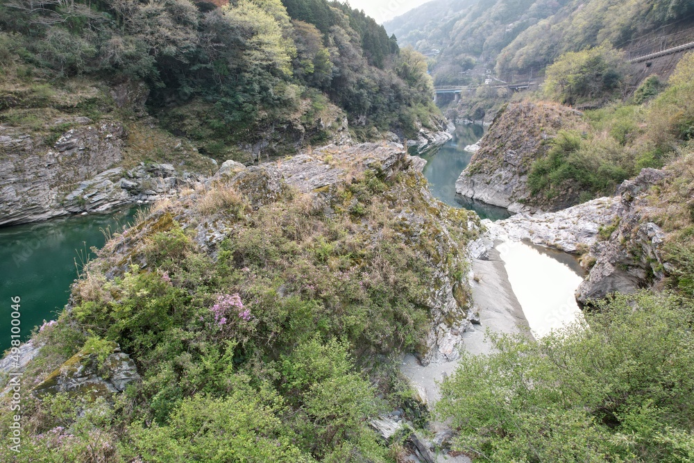 渓谷空撮 渓谷空撮