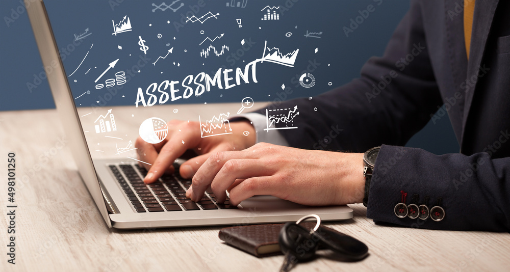 Businessman working on laptop, business concept Businessman working on laptop, business concept