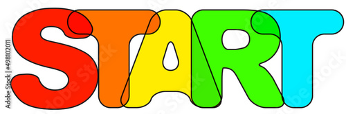 Start Rainbow Text