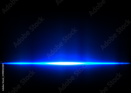 Abstract Vector Glowing line on blue background, blue light background. Vector illustration vector design © mrspopman
