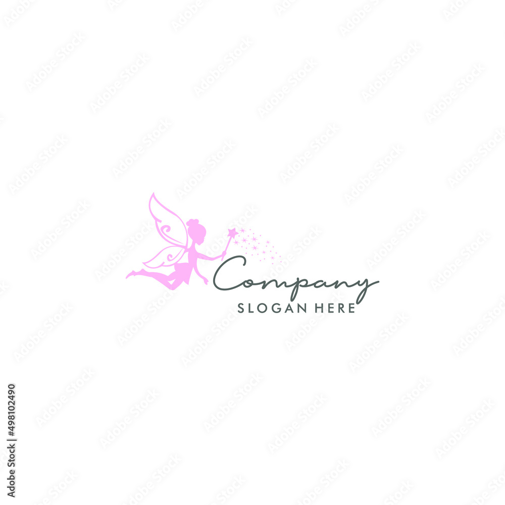Sweet pink magic fairy logo Sweet pink magic fairy logo
