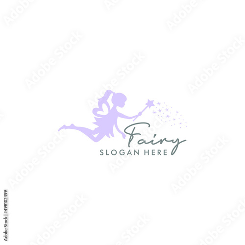 Sweet lilac magic fairy logo
