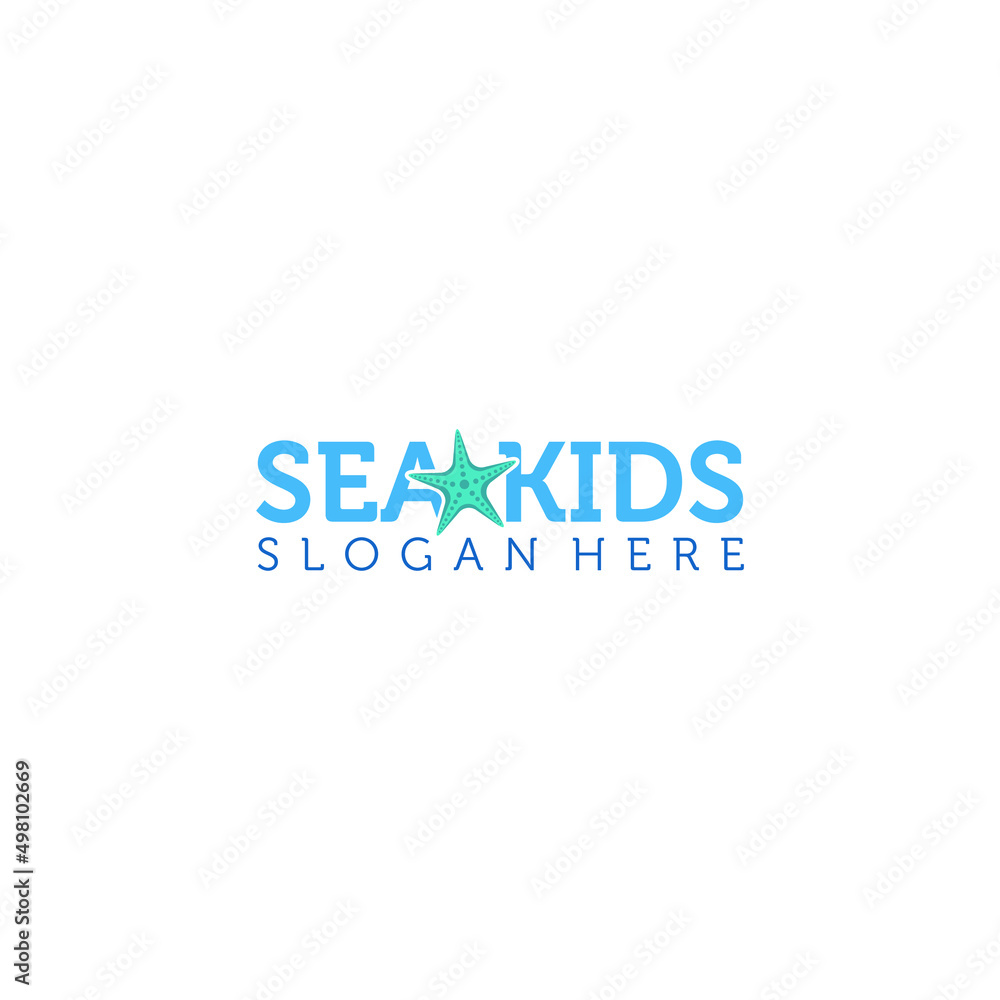 Sea Kids, Kids Logo Design, Starfish Logo Design