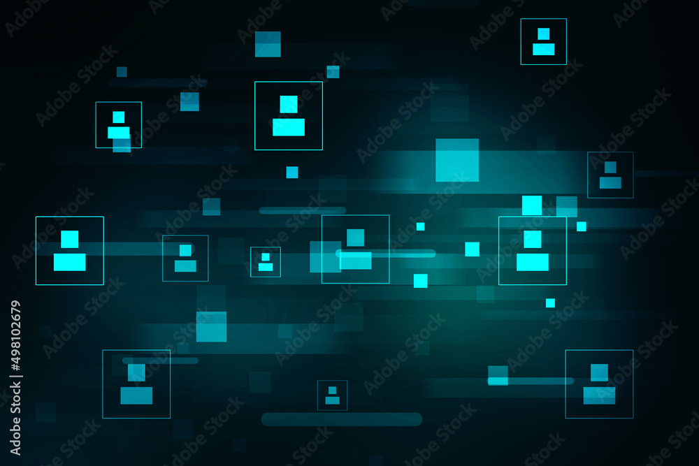 2d illustration Business Network concept 2d illustration Business Network concept