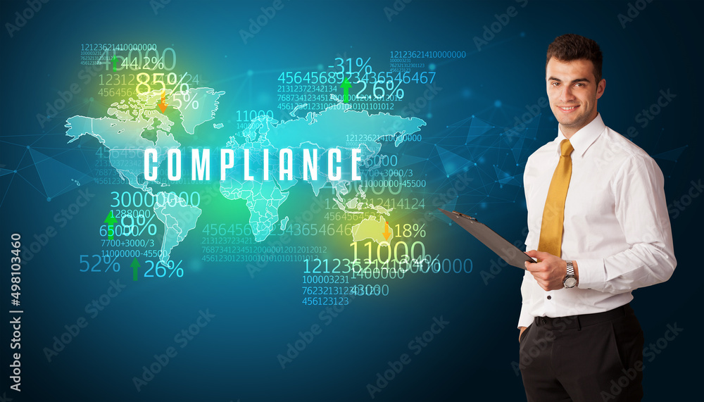 Businessman thinking about market concept Businessman thinking about market concept