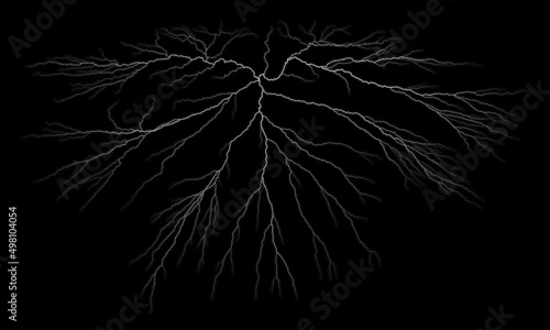 Lightning strike in the night sky.
