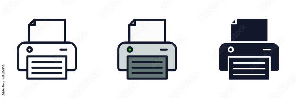 printer fax icon symbol template for graphic and web design collection ...