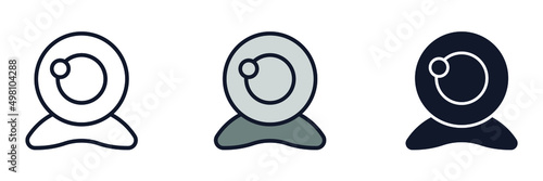 web cam icon symbol template for graphic and web design collection logo vector illustration