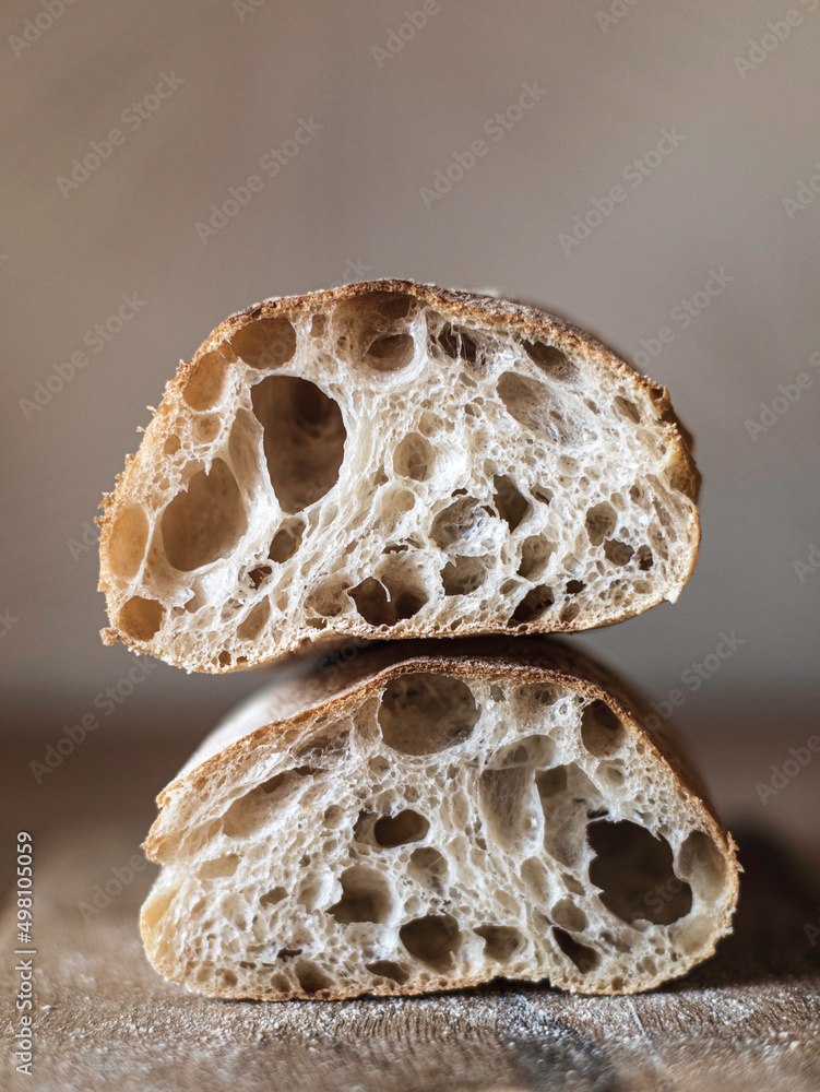 Traditional Ciabatta bread close up Traditional Ciabatta bread close up