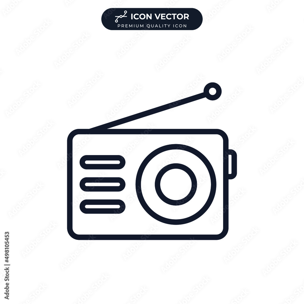 radio icon symbol template for graphic and web design collection logo vector illustration radio icon symbol template for graphic and web design collection logo vector illustration