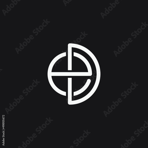 Initial letter ED monogram logo design. photo