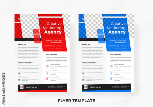 Digital marketing agency Corporate Business Flyer template design