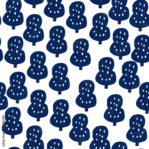 Seamless minimal pattern with abstract shapes. Creative texture. Vector illustration