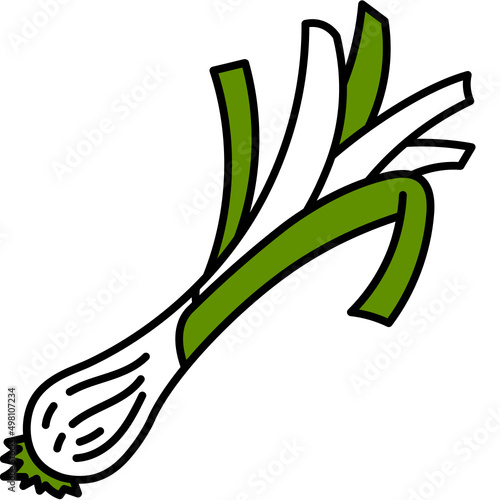 green onion one color icon