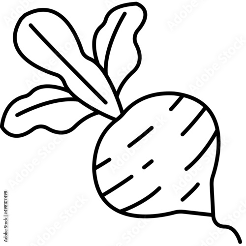 beetroot line icon