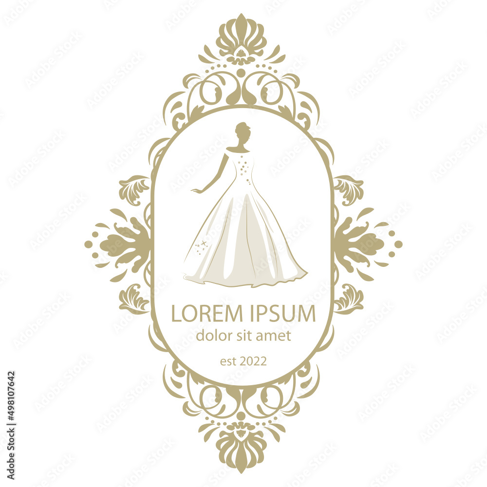 bride, ornamental emblem frame template bride, ornamental emblem frame template