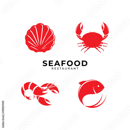 cooking illustration for Seafood logo design.
