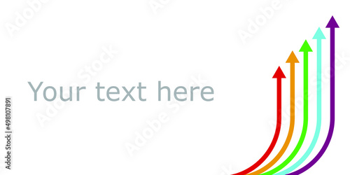 Background with multi-colored arrows. Conceptual picture for business presentations. Vector illustration isolated on white background
