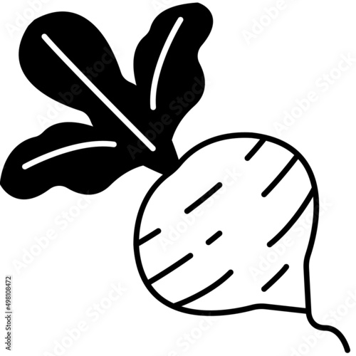 beetroot solid line icon