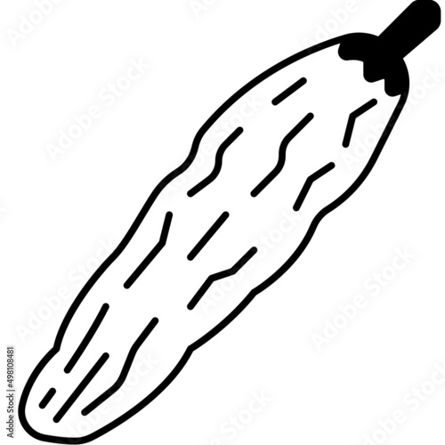 bitter gourd solid line icon